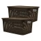 Set x2 Caja simil ratán 7,5 lts CHOCOLATE