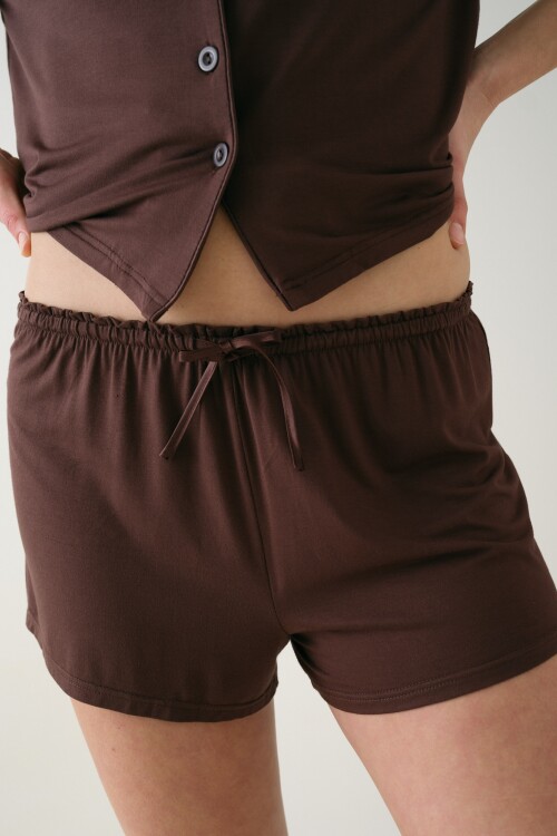 Short Viscosa Marron