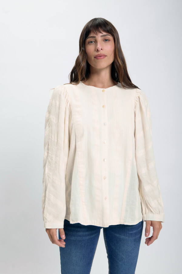 Blusa texturada Crudo
