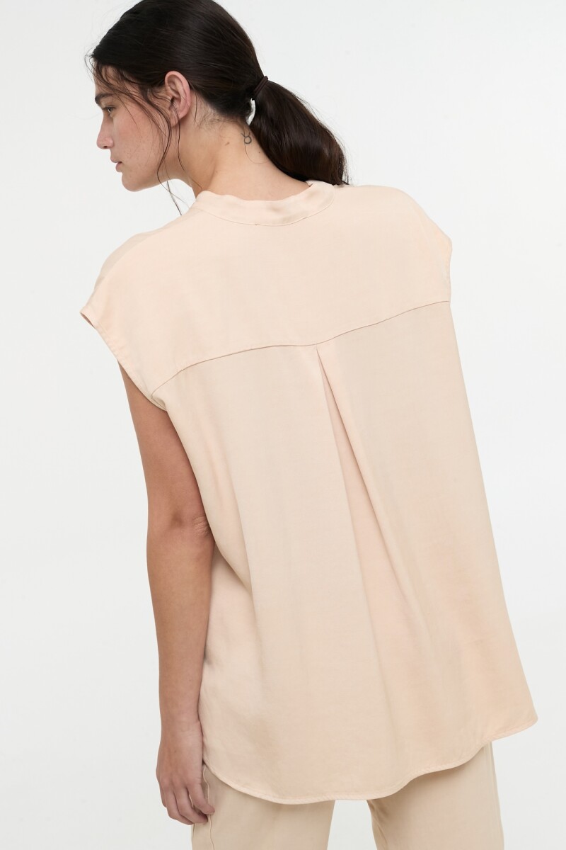 CAMISA SIN MANGAS Crema