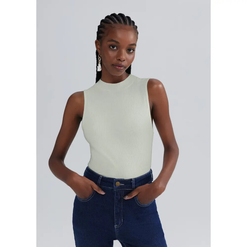 CAMISETA REGATA FEM VERDE CLARO