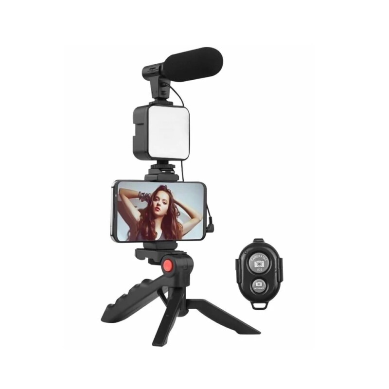 TRIPODE PARA CELULAR CON ILUMINACION LED Y MICROFONO TRIPODE PARA CELULAR CON ILUMINACION LED Y MICROFONO