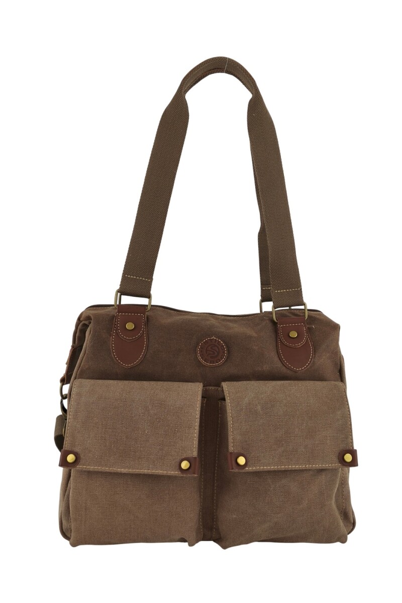 Morral de lona vintage Marrón