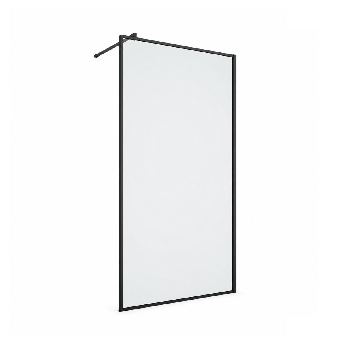 Mampara De Vidrio Fija Negra 100x195 Cm 