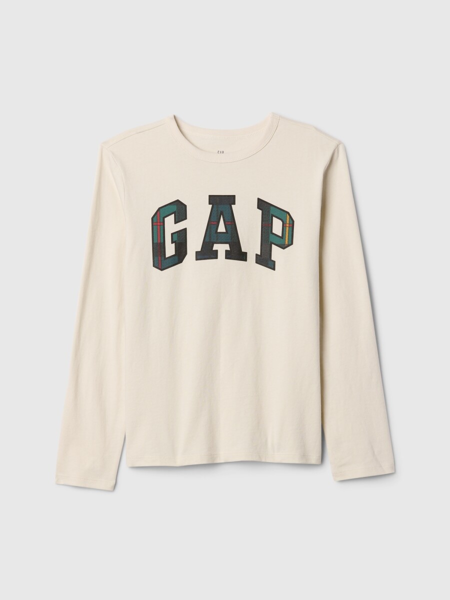 Remera Logo Gap Manga Larga Niño - Chino Plaid 
