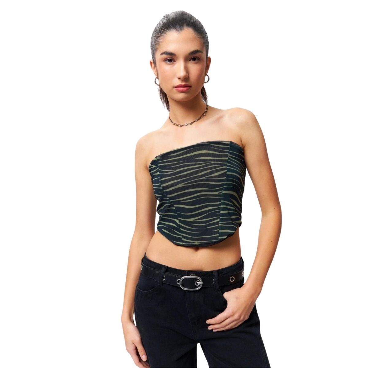 TOP SAANVI XS-L - VERDE MUSG 