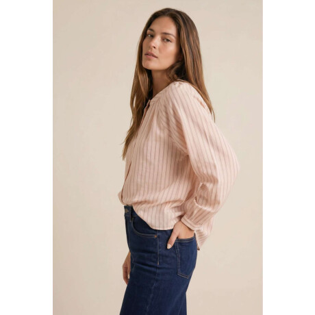 Blusa A Rayas Rosa