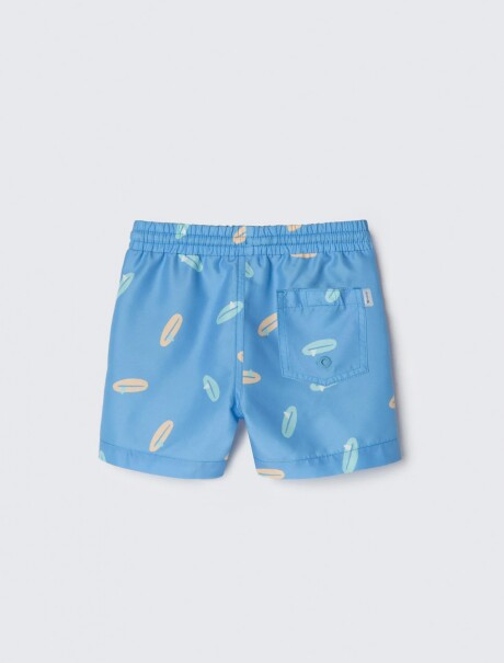 SHORT INFANTIL ESTAMPADO CELESTE