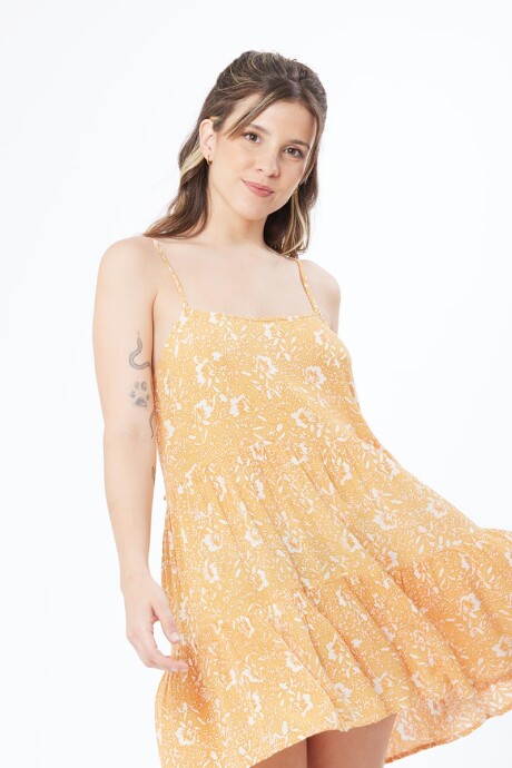 GODA VESTIDO CORTO RUSTY Mostaza
