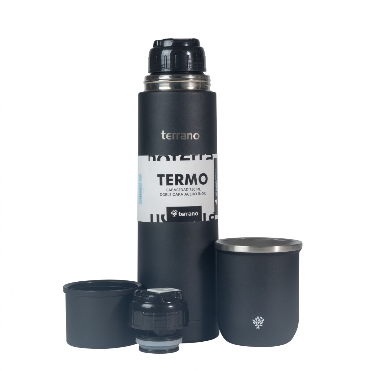 Kit Acero Bala - 750mL + Mate Sicilia - Negro 
