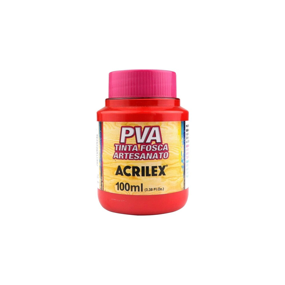 Pintura para Artesanía Acrílica Acrilex 100 ml (Tonos Rojos) - 507 Rojo Fuego 