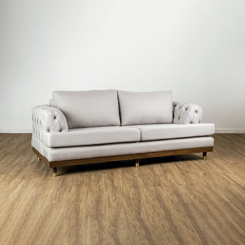 (CD) SOFA FLORENCIA CON CAPITONE 3C - CREMA 305540 Unica