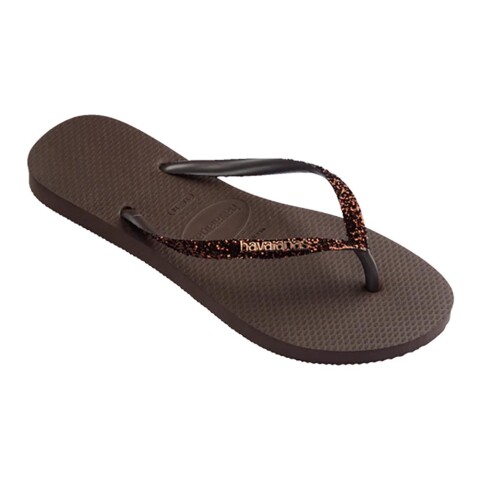 Sandalias Havaianas Slim Glitter Ii FC Mujer Cafe
