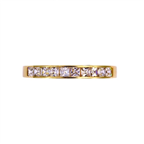 Anillo de oro 10 ktes, con circonias. Anillo de oro 10 ktes, con circonias.