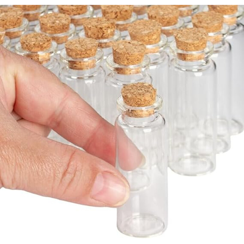 Tubo de Vidrio con Tapa Corcho x12 Und Tubo de Vidrio con Tapa Corcho x12 Und