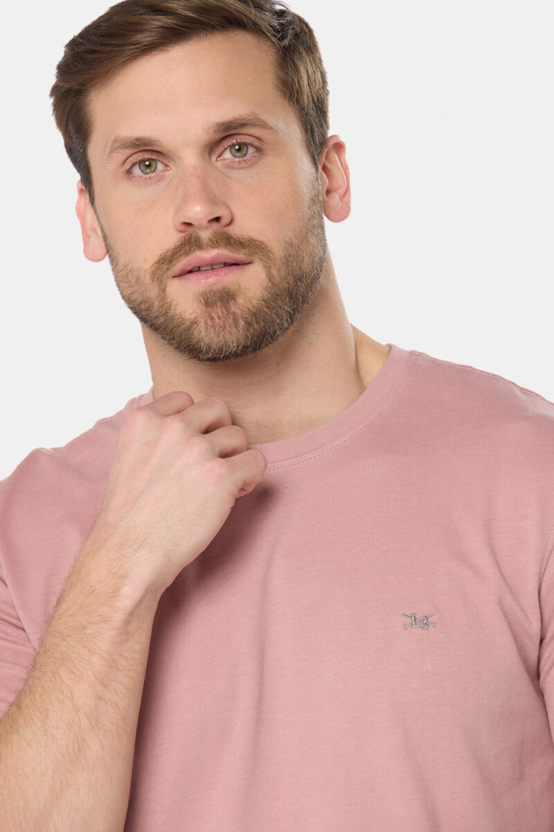 REMERA LISA DE ALGODÓN - Rosa 