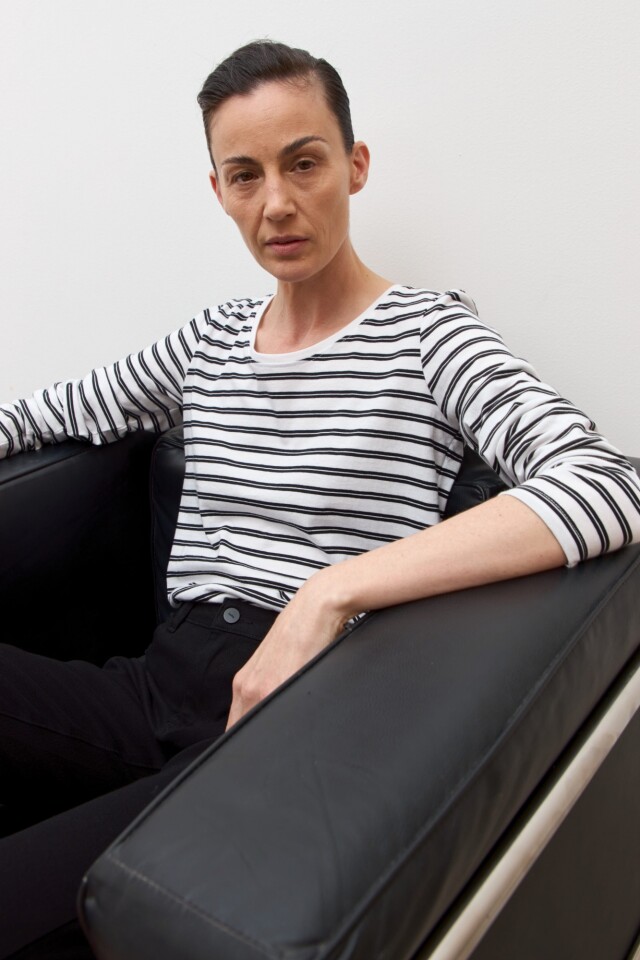 Remera rayada manga larga blanco