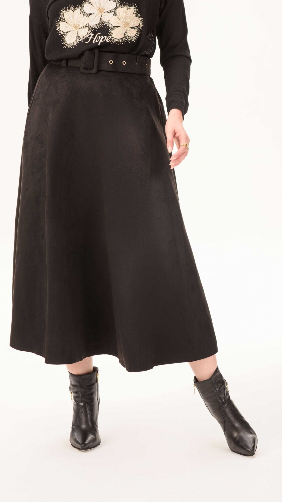 Falda Roma negro