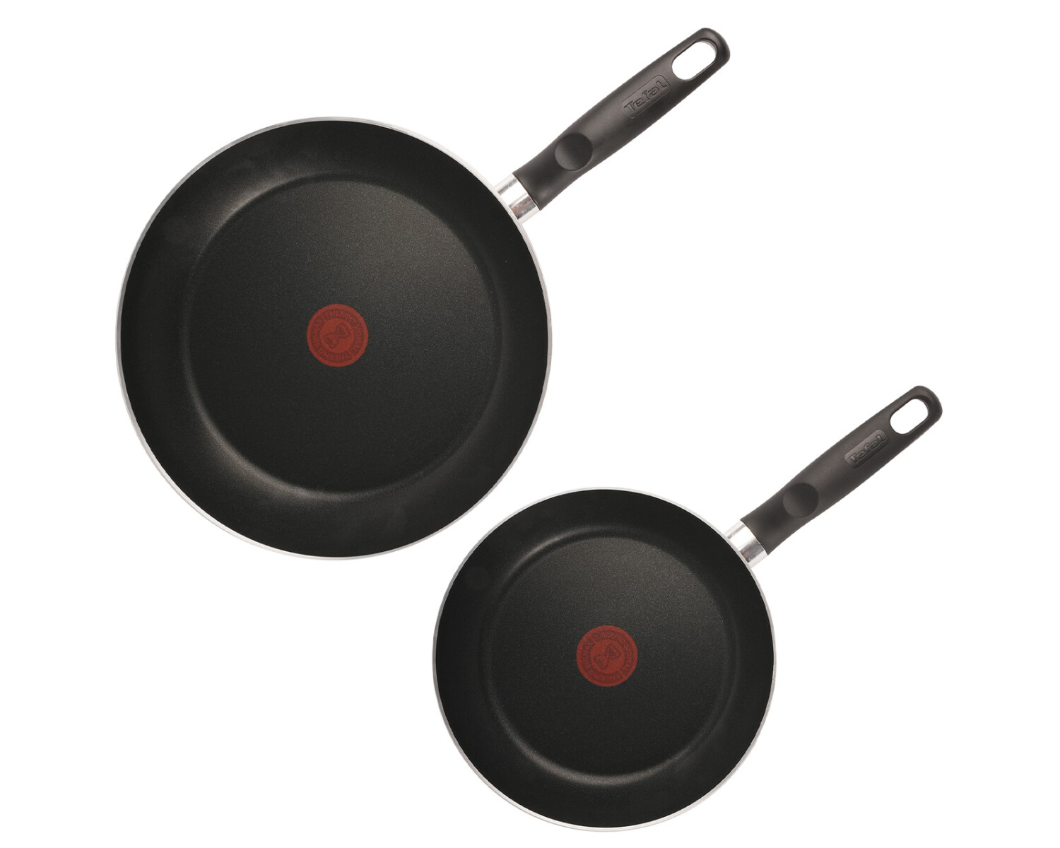 Set de 2 Sartenes Tefal | 20 cm y 24 cm | Espesor 1,7 mm | Termo Señal | 100% aluminio 