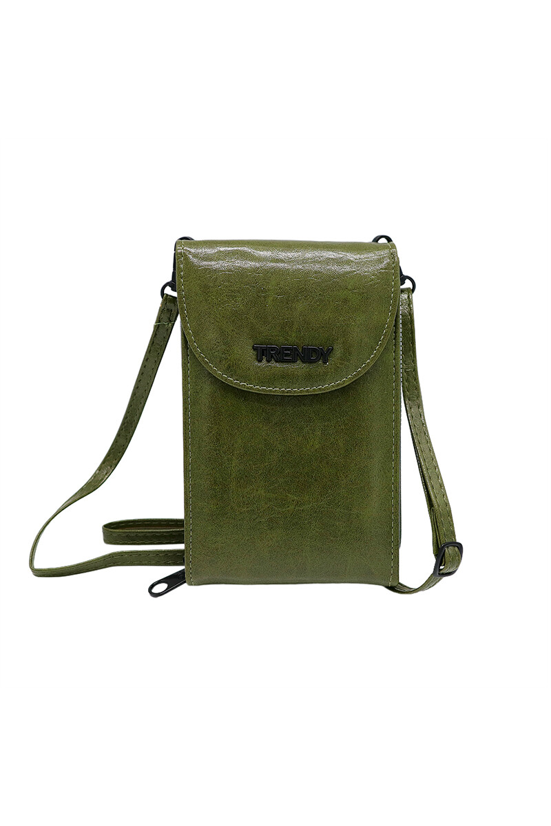 Billetera con correa desmontable - Verde 