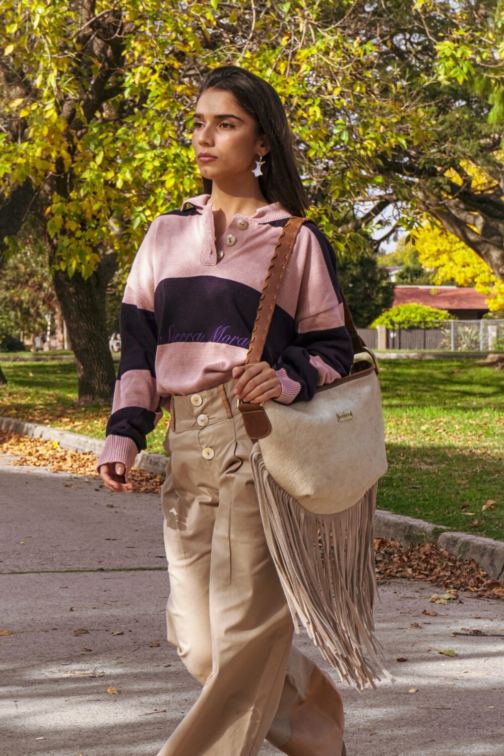 Bellaca Bag Cowhide Liso Hielo / Topo
