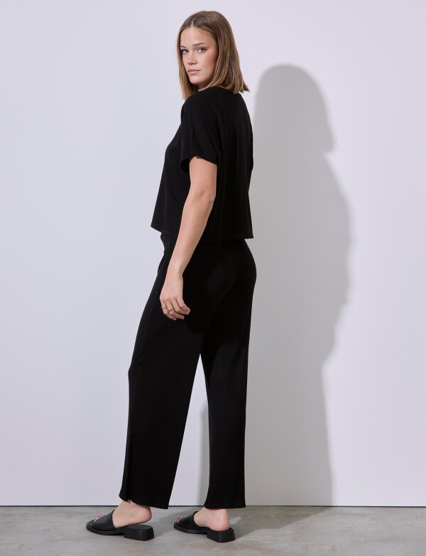 Pantalon Rib NEGRO