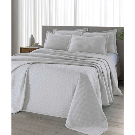 Juego Colcha y Funda Dohler Provenza 1 Plaza 100% Microfibra Gris