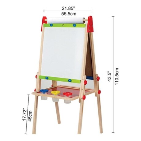 Pizarra de pie de doble cara en madera Hape Pizarra de pie de doble cara en madera Hape