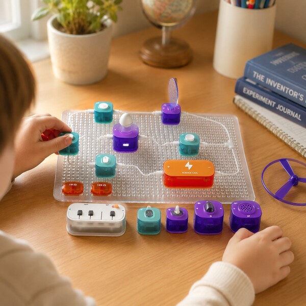 Kit Ciencia Science Can Block Circuit 80 Experimentos Transparente 1