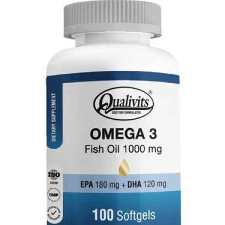 Qualivits Omega 3 100 Softgels | Suplemento Cardioprotector y Antiinflamatorio Qualivits Omega 3 100 Softgels | Suplemento Cardioprotector y Antiinflamatorio