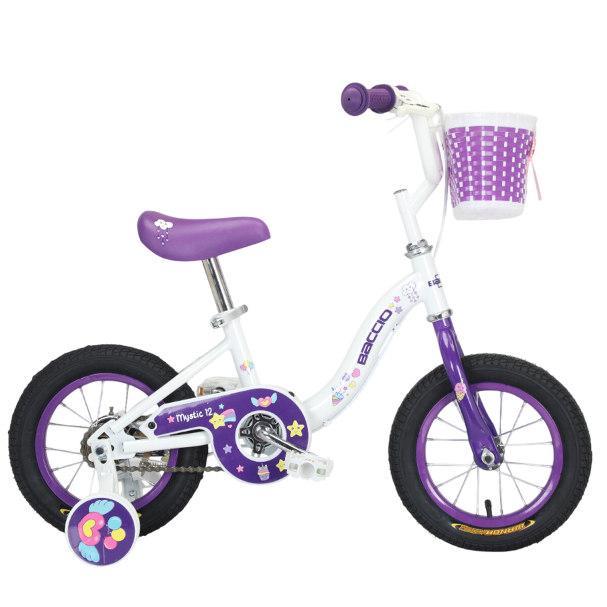 Bicicleta Baccio Mystic rodado 12 - BLANCO - LILA 