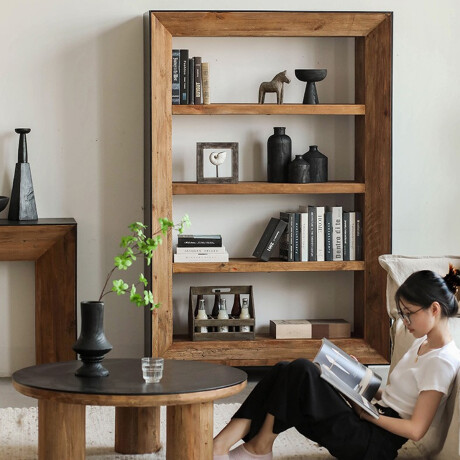 BIBLIOTECA ESTANTERÍA MULTIUSO MADERA MACIZA - LÍNEA RÚSTICA BIBLIOTECA ESTANTERÍA MULTIUSO MADERA MACIZA - LÍNEA RÚSTICA