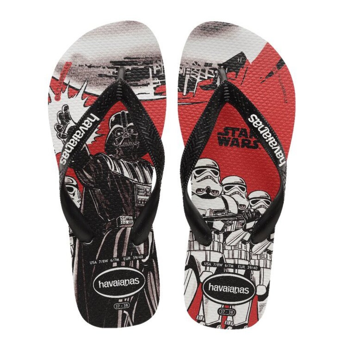 Sandalias de Hombre Havaianas Star Wars - Blanco - Negro 