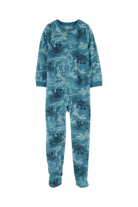 Pijama uno pieza de micropolar, con pie, diseño dinos Pijama uno pieza de micropolar, con pie, diseño dinos