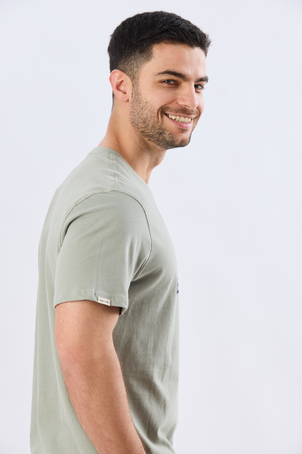 REMERA ESTAMPADA DE ALGODÓN Pistacho