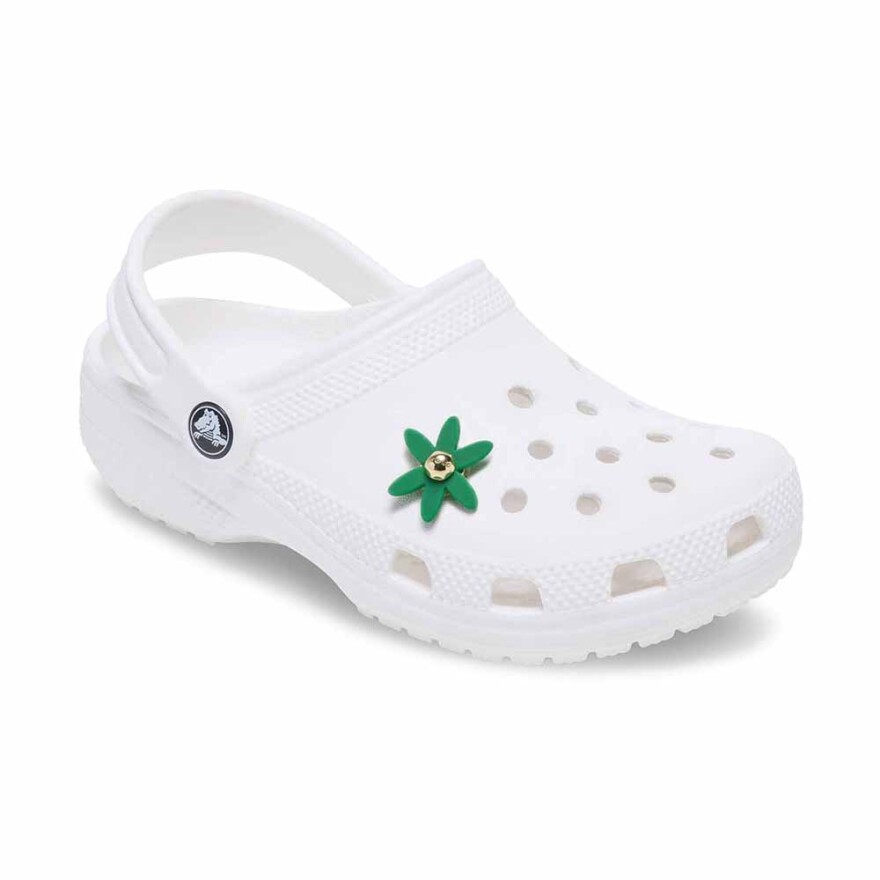 Jibbitz Retro Green Spinner Flower Multicolor
