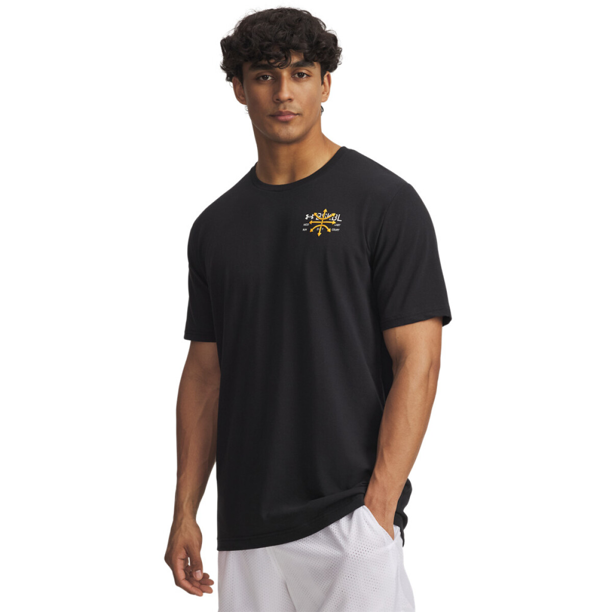 UA M 60/40S Court Hunt SS-BLK - BLK-001 