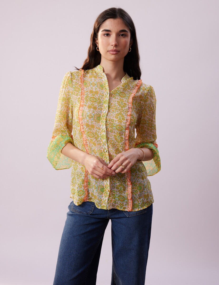 Blusa Printed - Verde/multi 