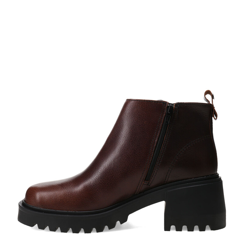 Botas de Mujer Bottero Caña Baja Con Cierre Bordó