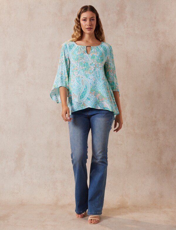 Blusa Gasa VERDE/MULTI