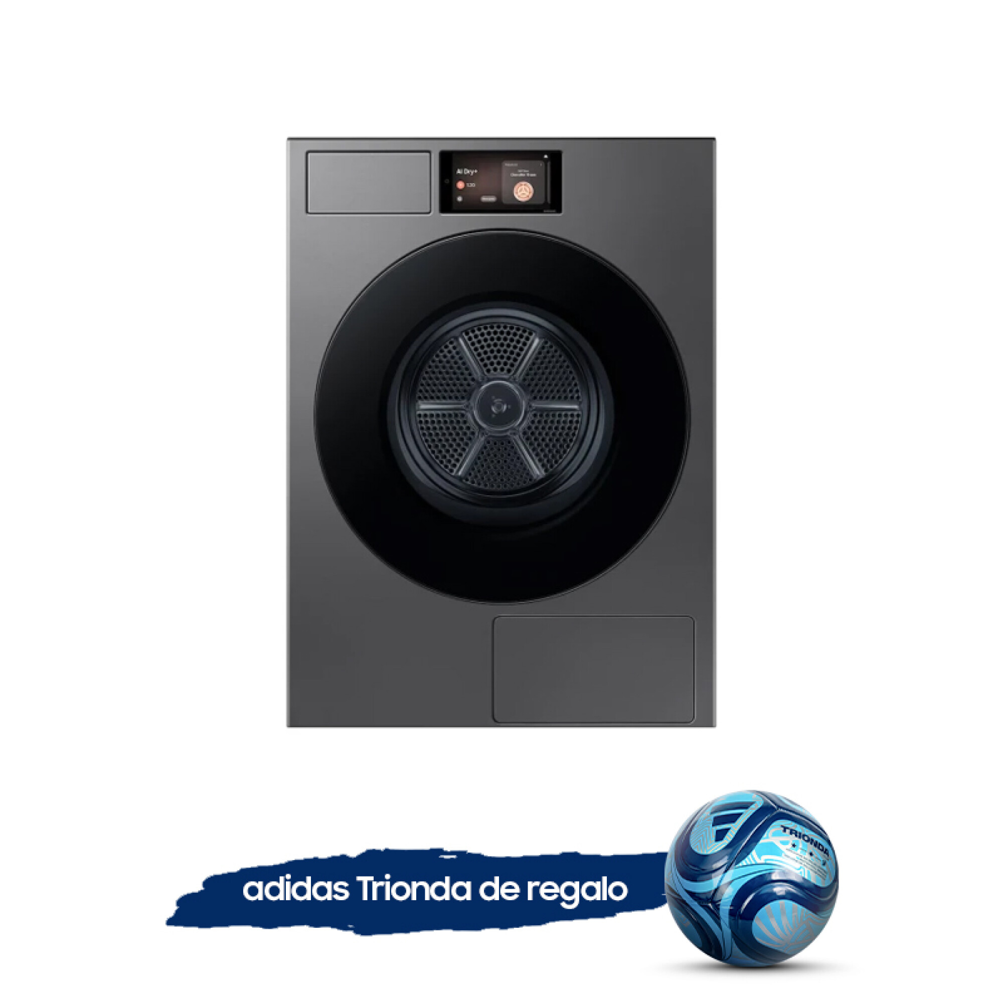 Lavarropas Samsung Bespoke AI 25 kg Negro con AI Ecobubble, Vapor Higiénico y Auto Open Door WF25B9600KV