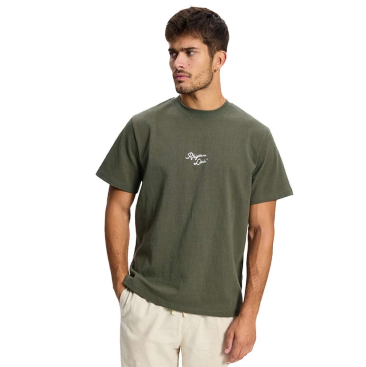 Remera Rhythm Heavy Vintage Embroidered - Verde 