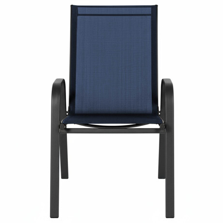 Silla Jardín Metálica Butaca Exterior C/Apoyabrazos Azul