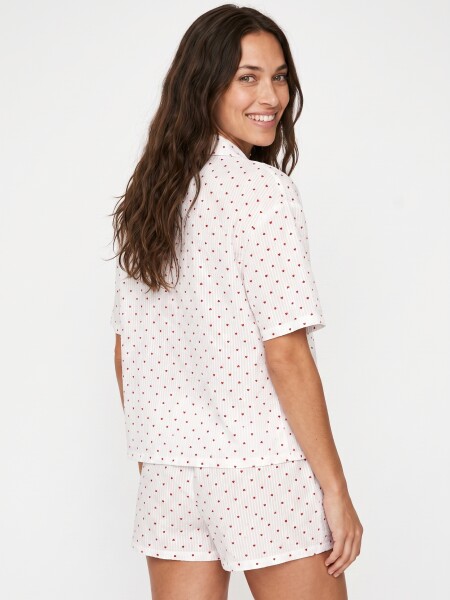 PIJAMA CONJUNTO TOP + SHORT SELENA BLANCO