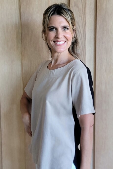 Remera Palma Beige - Negro