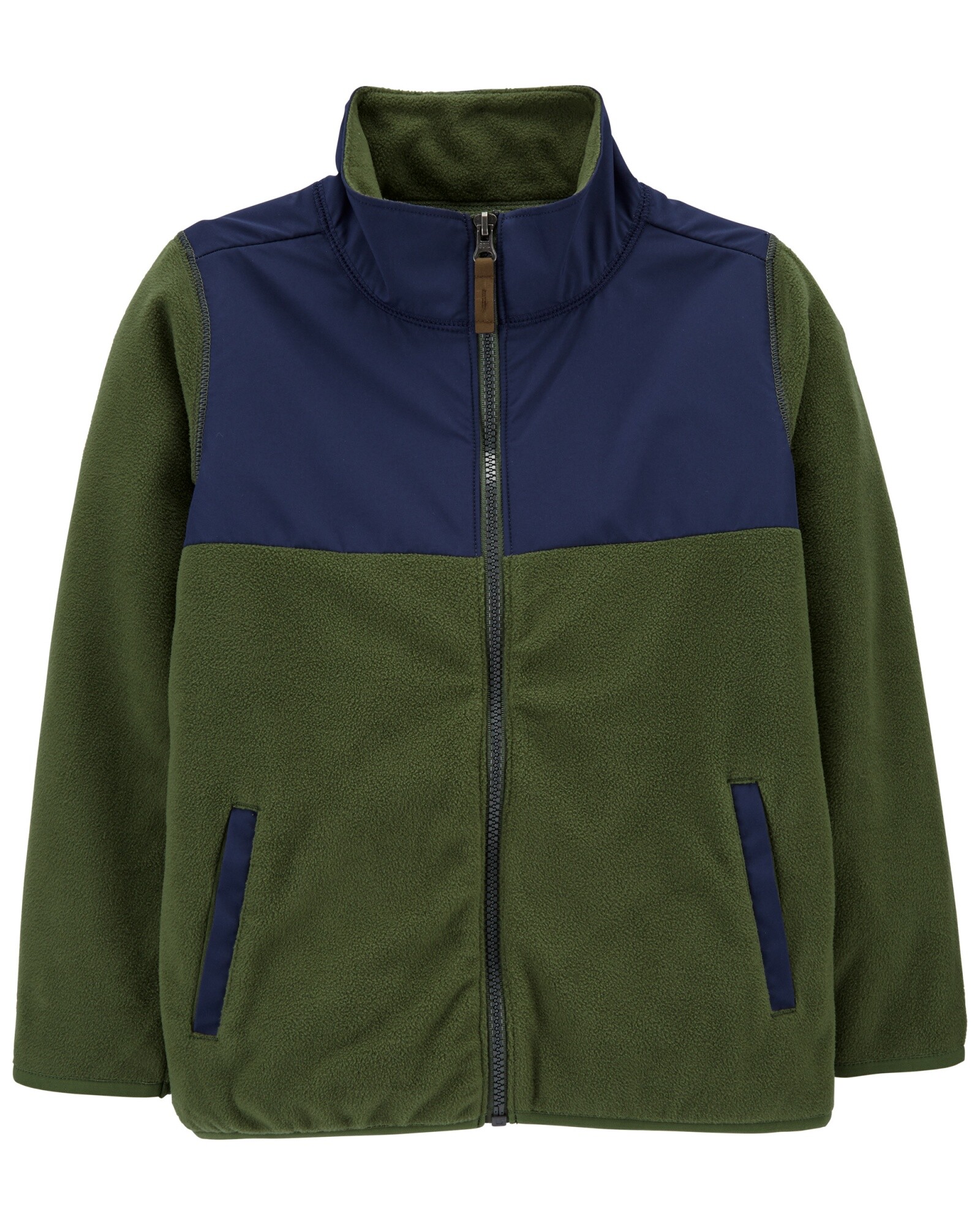 Campera de micropolar, diseño colorblock Sin color