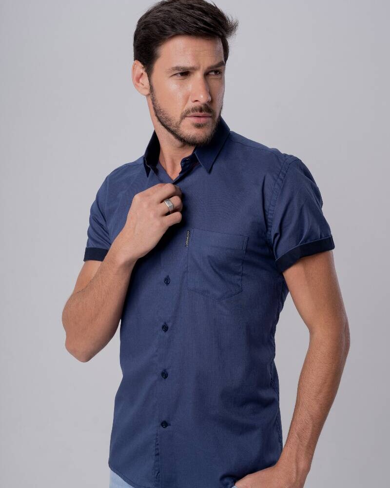 CAMISA MC Azul