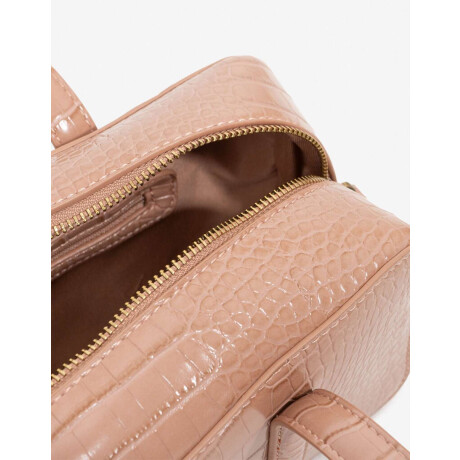 Cartera City Efecto Croco Rosa Claro