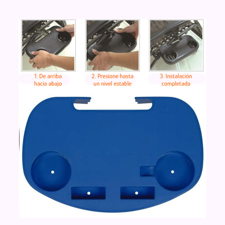 Mesa Bandeja Portable P/Sillas Playeras Mor Compartimentos Azul