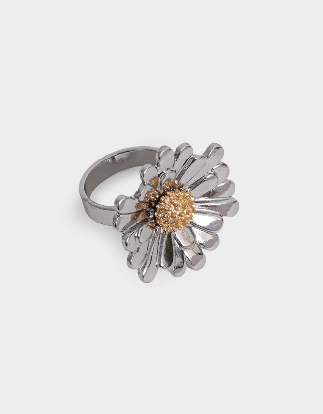 Anillos Medianos y Grandes Con flores Anillo Con Margarita - Combinacion Bicolor